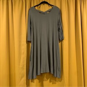 Soft & Stretchy Sage Dress w Pockets
